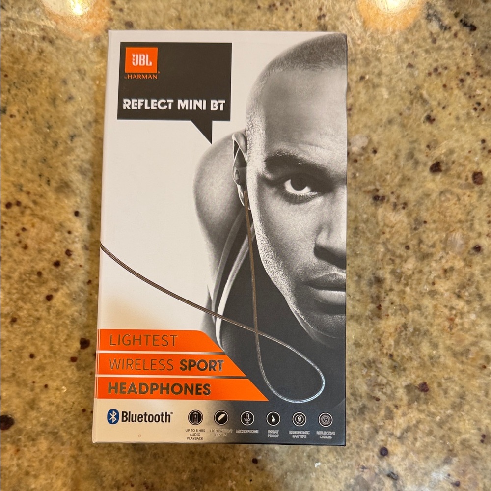 JBL Reflect Mini BT Wireless Headphones - Orange and Black